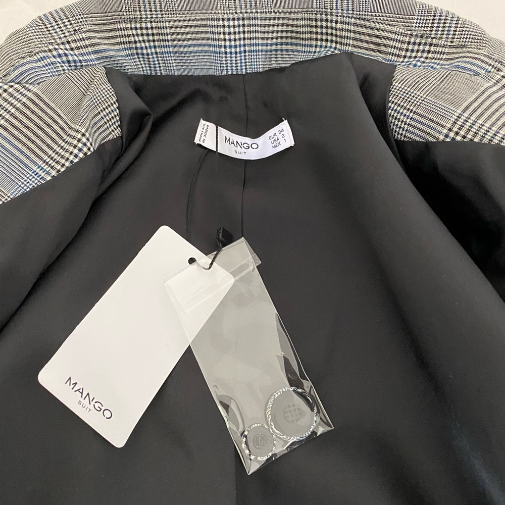 NWT Mango Check Structured blazer - Picture 8 of 15